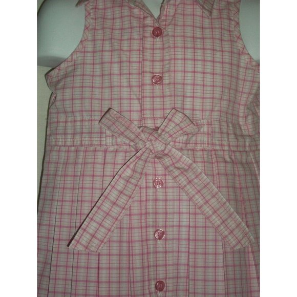 Kid Zone Pink Plaid Pleated Sleeveless Sun Summer Dress 2T Sundress Girls - Picture 11 of 12